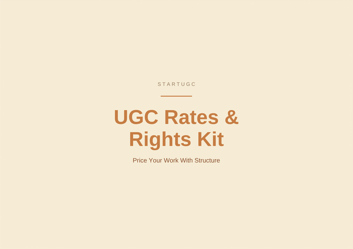 UGC Rates & Rights Kit included in UGC START PRO
