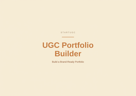 UGC Portfolio Builder by StartUGC — Build a Brand-Ready Portfolio