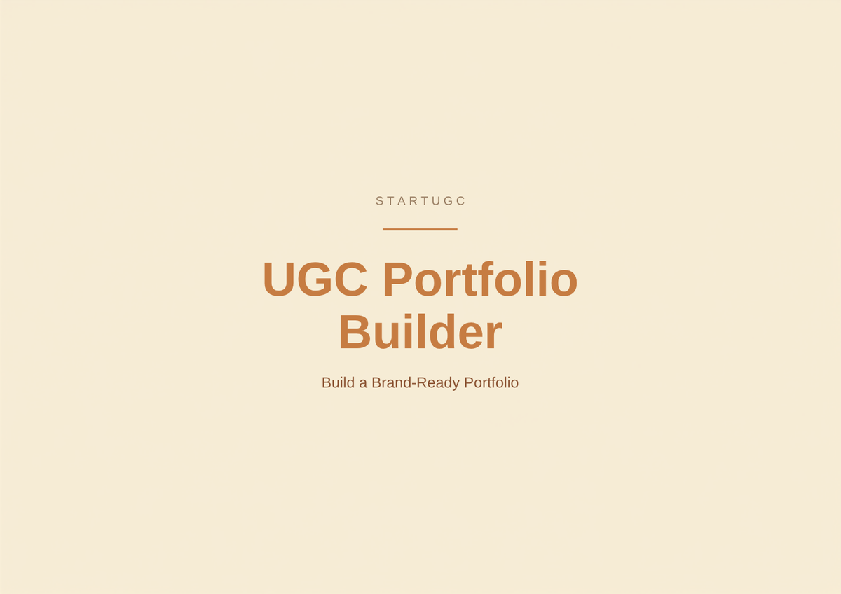 UGC Portfolio Builder included in UGC START PRO