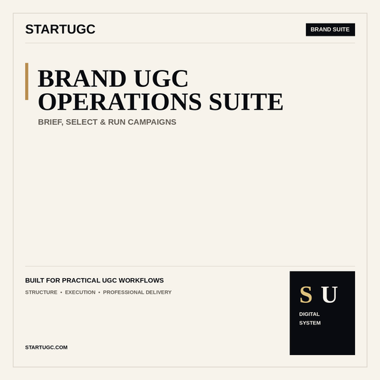 StartUGC Brand UGC Operations Suite cover